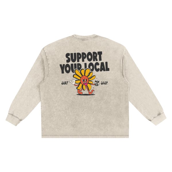 Snow Washed Frayed Edge T-Shirt